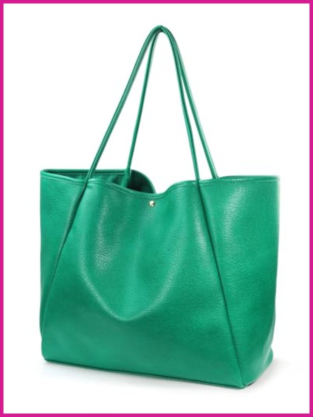 Oversize PU Leather Tote Weekender Bag Shopper Handbag Travel Purse